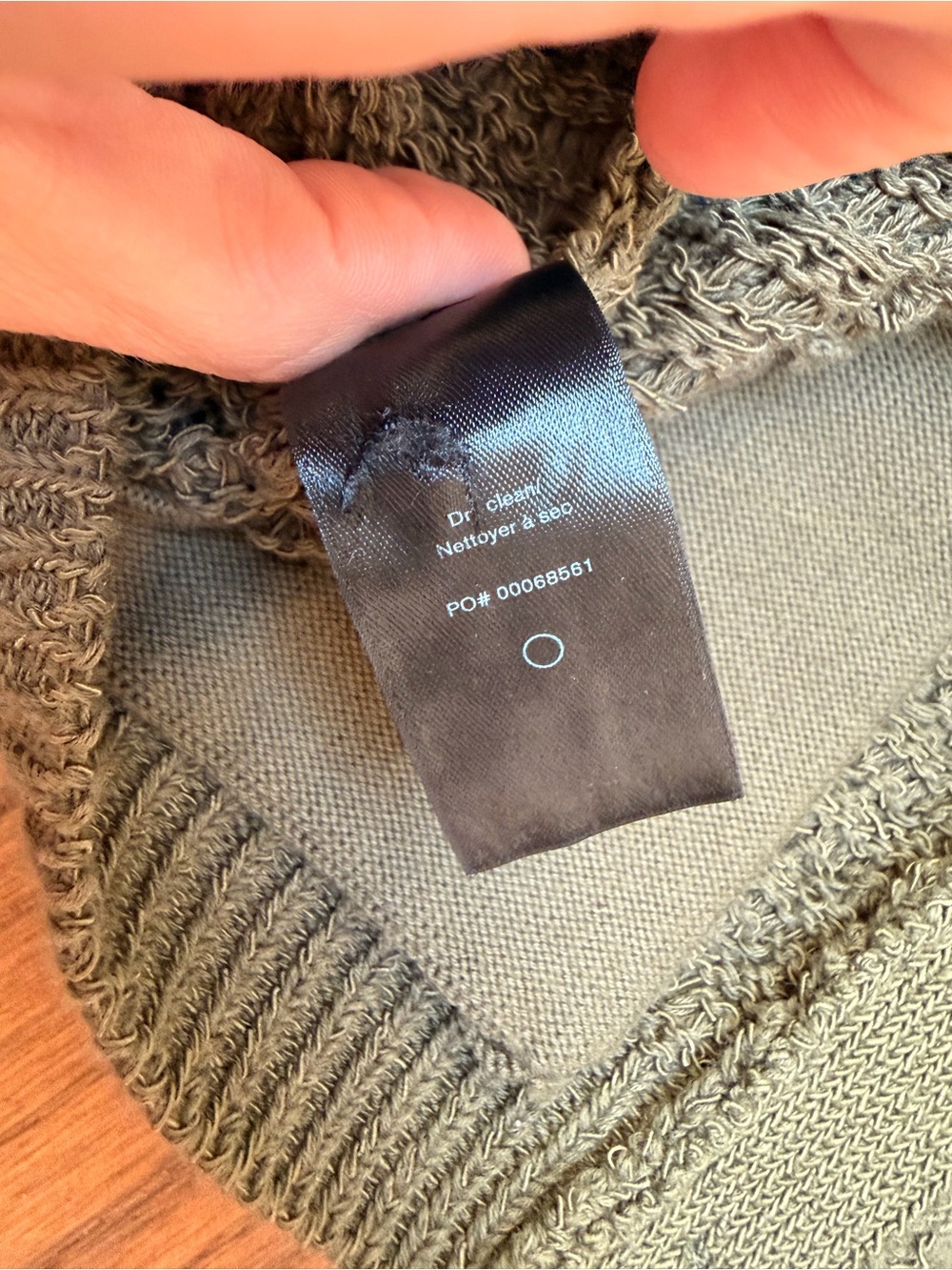rag & bone Olive Cropped Waffle-Knit Button Cardigan XS - Picture 7 of 7